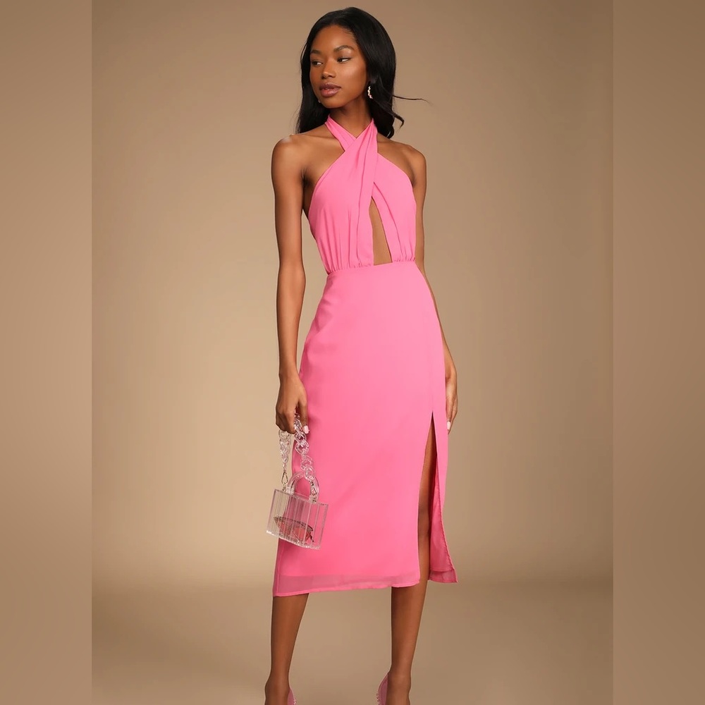 Lulus halter keyhole dress